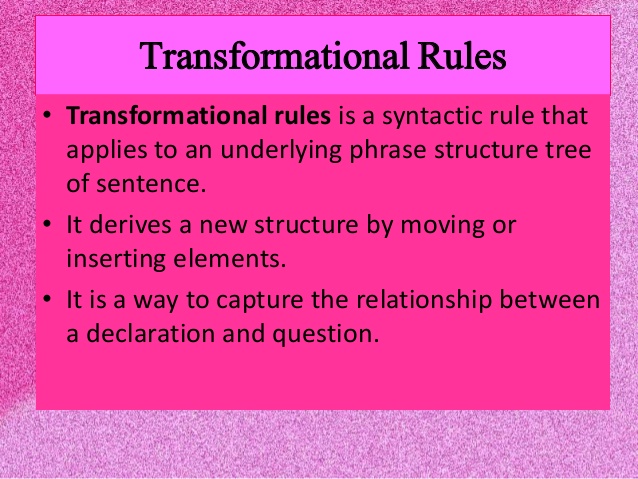transformational rule
