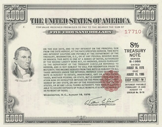 Treasury note