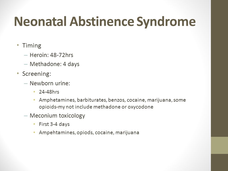 abstinence syndrome