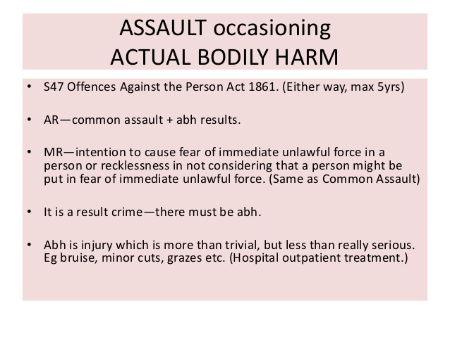 actual bodily harm