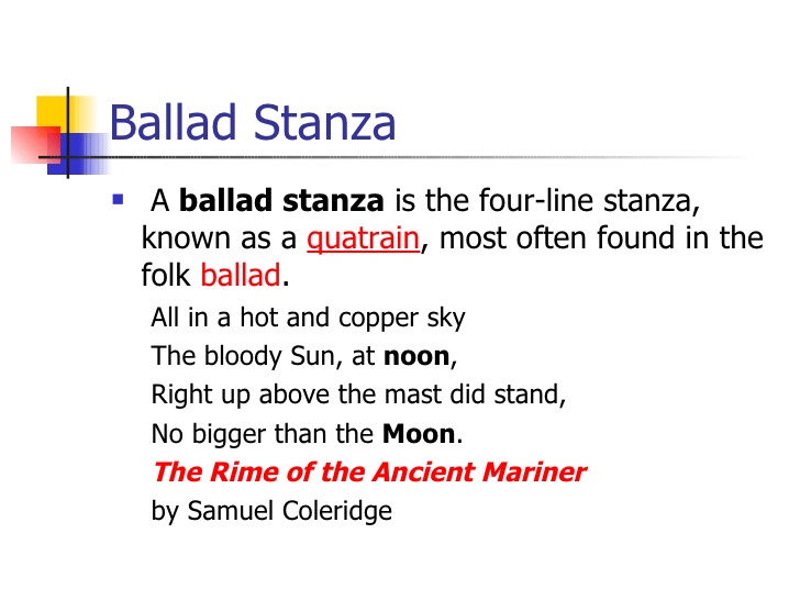 ballad stanza