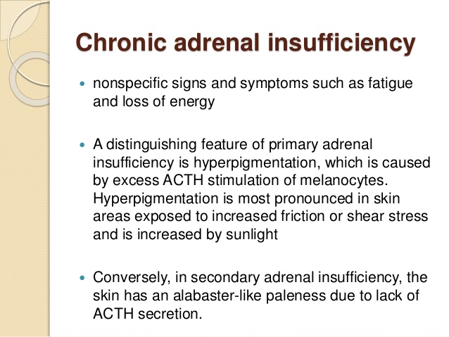 chronic adrenocortical insufficiency