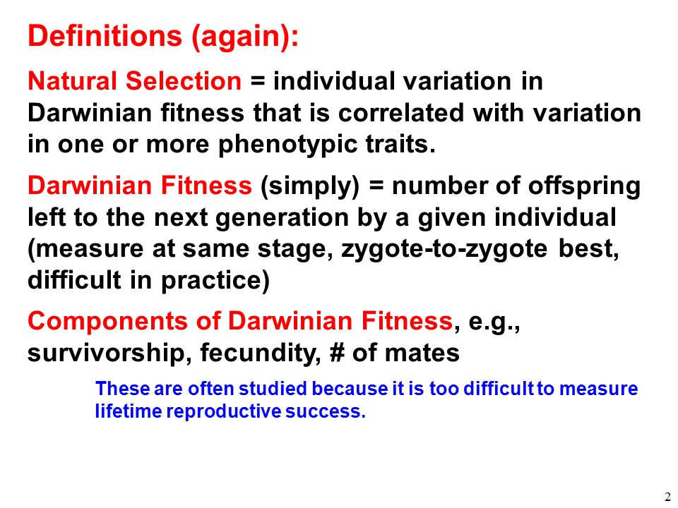 darwinian fitness