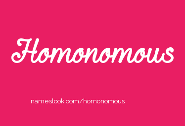 homonomous