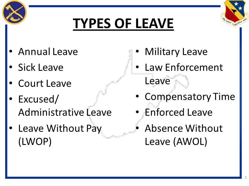 TYPES OF LEAVE Annual Leave Sick Leave Court Leave