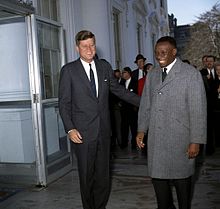 Cyrille Adoula with United States President John F. Kennedy in 1962