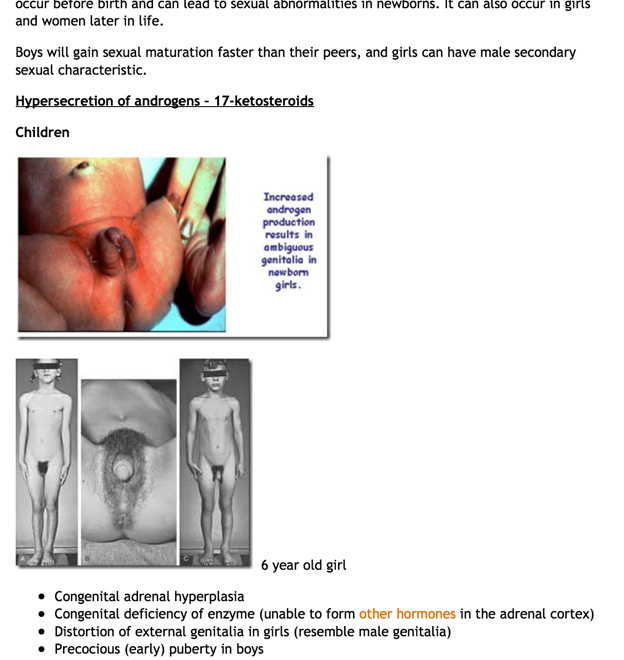 our ENEMY: Adrenal disorders – Adrenogenital syndrome(Screen Capture  via #PageCapture
