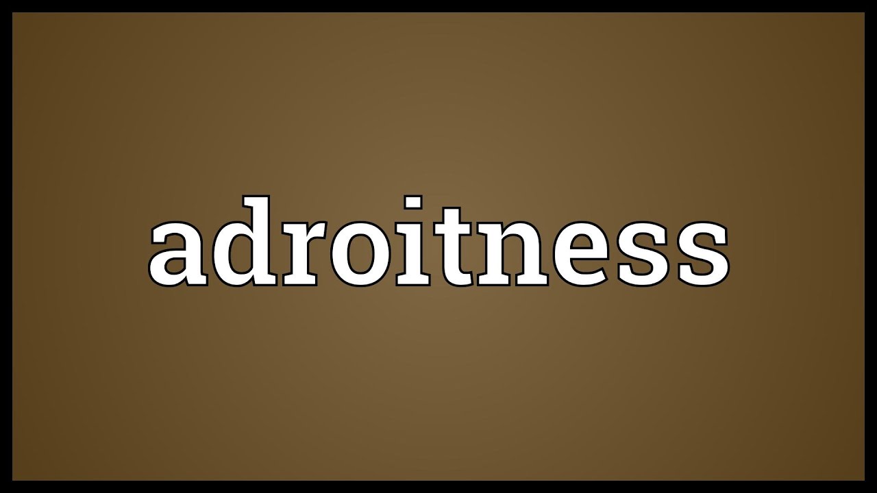 Adroitness Meaning