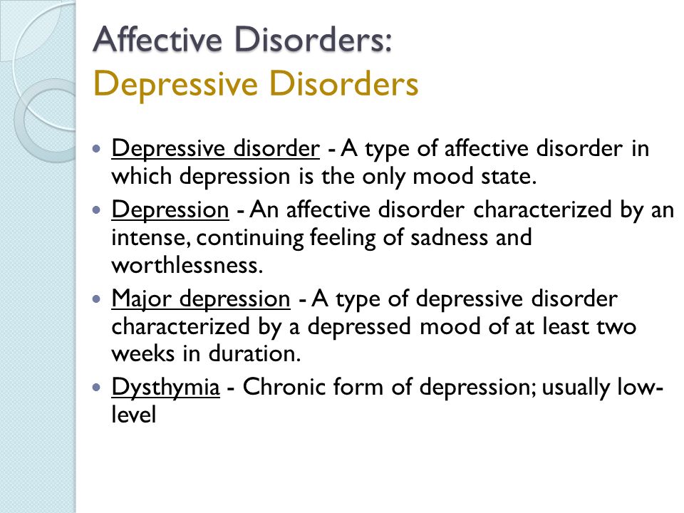 3 Affective Disorders: Depressive Disorders