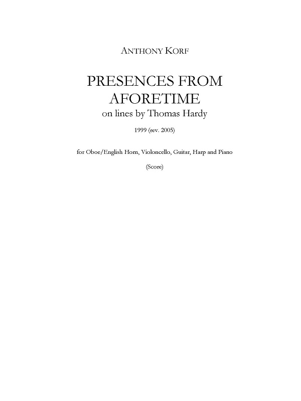 Presences from Aforetime