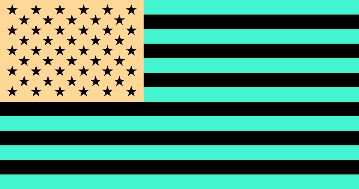 Figure to induce an afterimage of an American flag