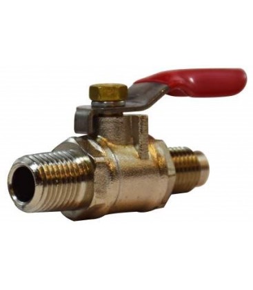 Air cock shutoff fitting for BIB with check, SAE 1/4 MFL x 1/4 MPT - LANCER  MIDWEST