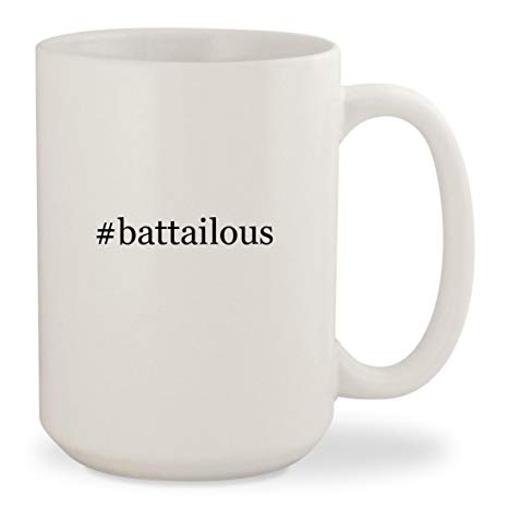 #battailous - White Hashtag 15oz Ceramic Coffee Mug Cup