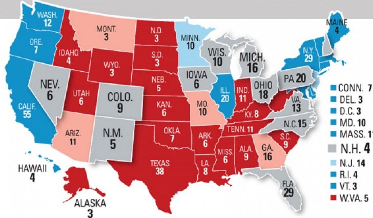 Swing States With The Most Electoral Votes In The 2016 U.S. Presidential  Elections