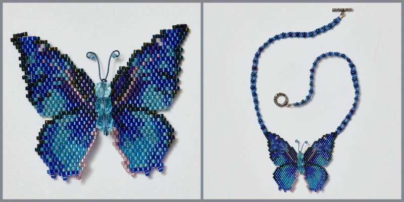 Create a Necklace from a Gorgeous Beaded Butterfly