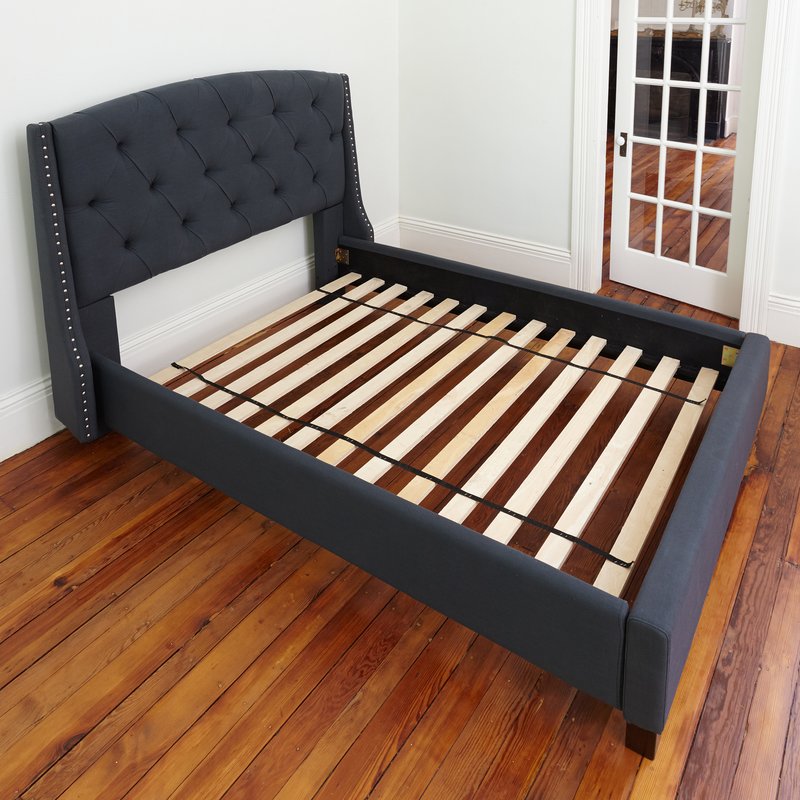 Attached Solid Wood Bed Support Slats - Bunkie Board