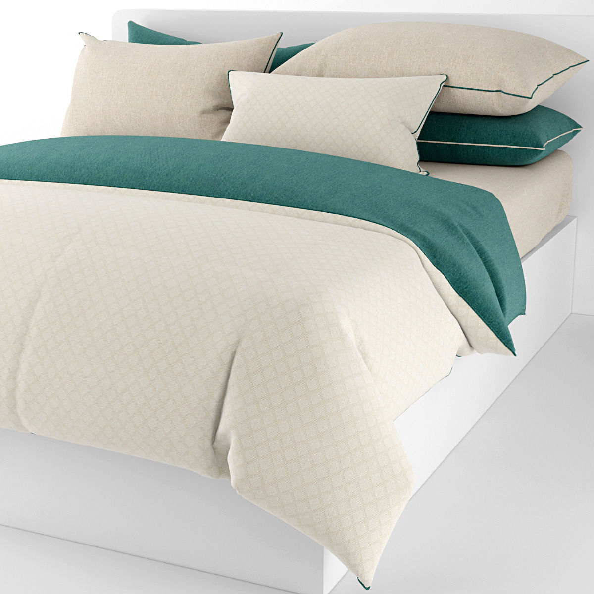 bedclothes green 3d model max obj mtl fbx