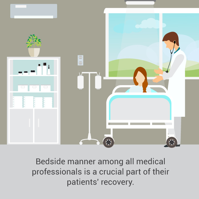 Bedside manner can promote healing by making patients comfortable