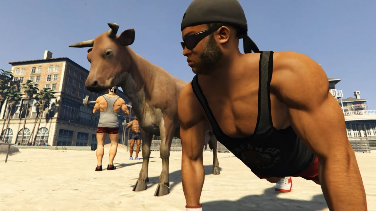 [GTAV] - Getting beefed up at the beach