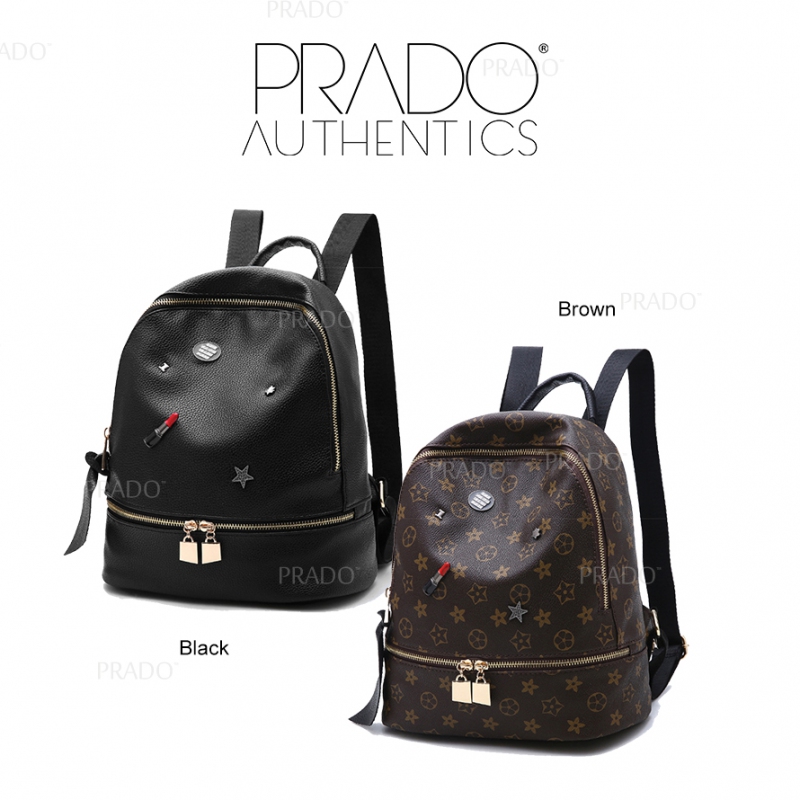 PRADO Authentic 1326 Korean Backpack Premium Leather Fashion Bag Beg Bags