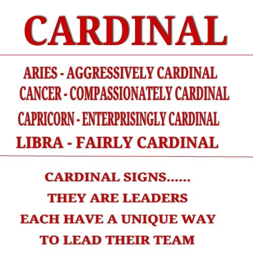°The Cardinal Signs