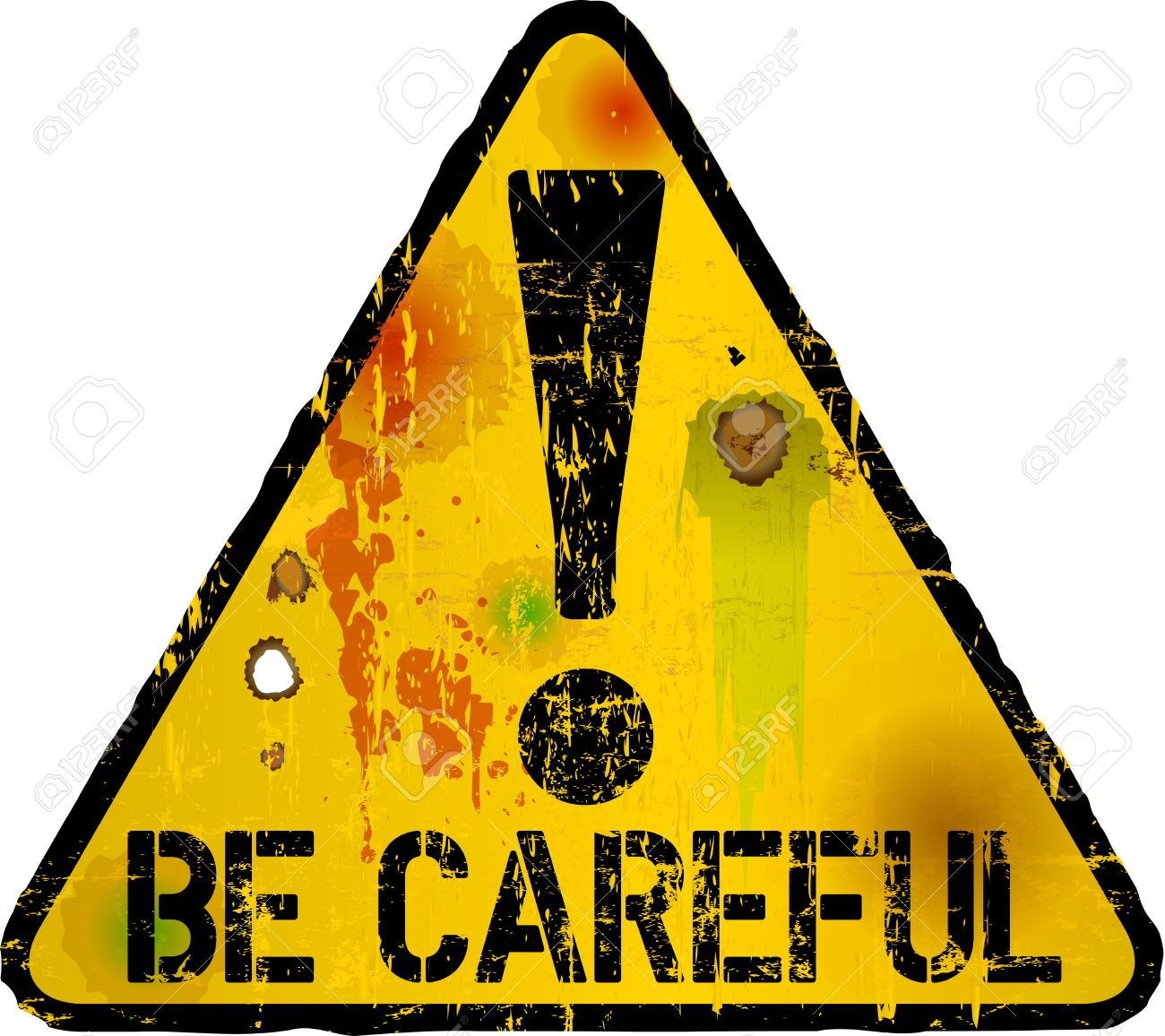 be careful sign, warning sign, vector illustration Stock Vector - 65653486