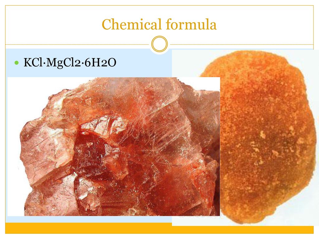 2 Chemical formula KCl·MgCl2·6H2O