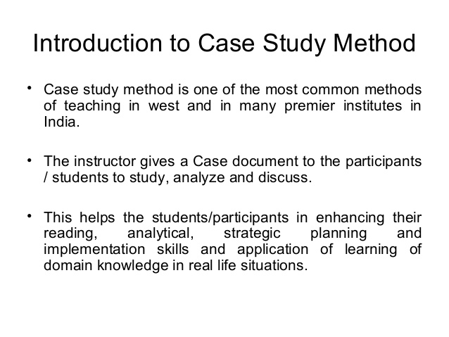 give the meaning of case study method