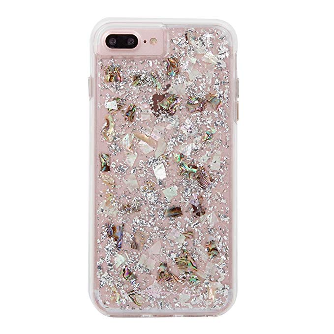 Case-Mate iPhone 8 Plus Case - Karat - Real Mother of Pearl - Military