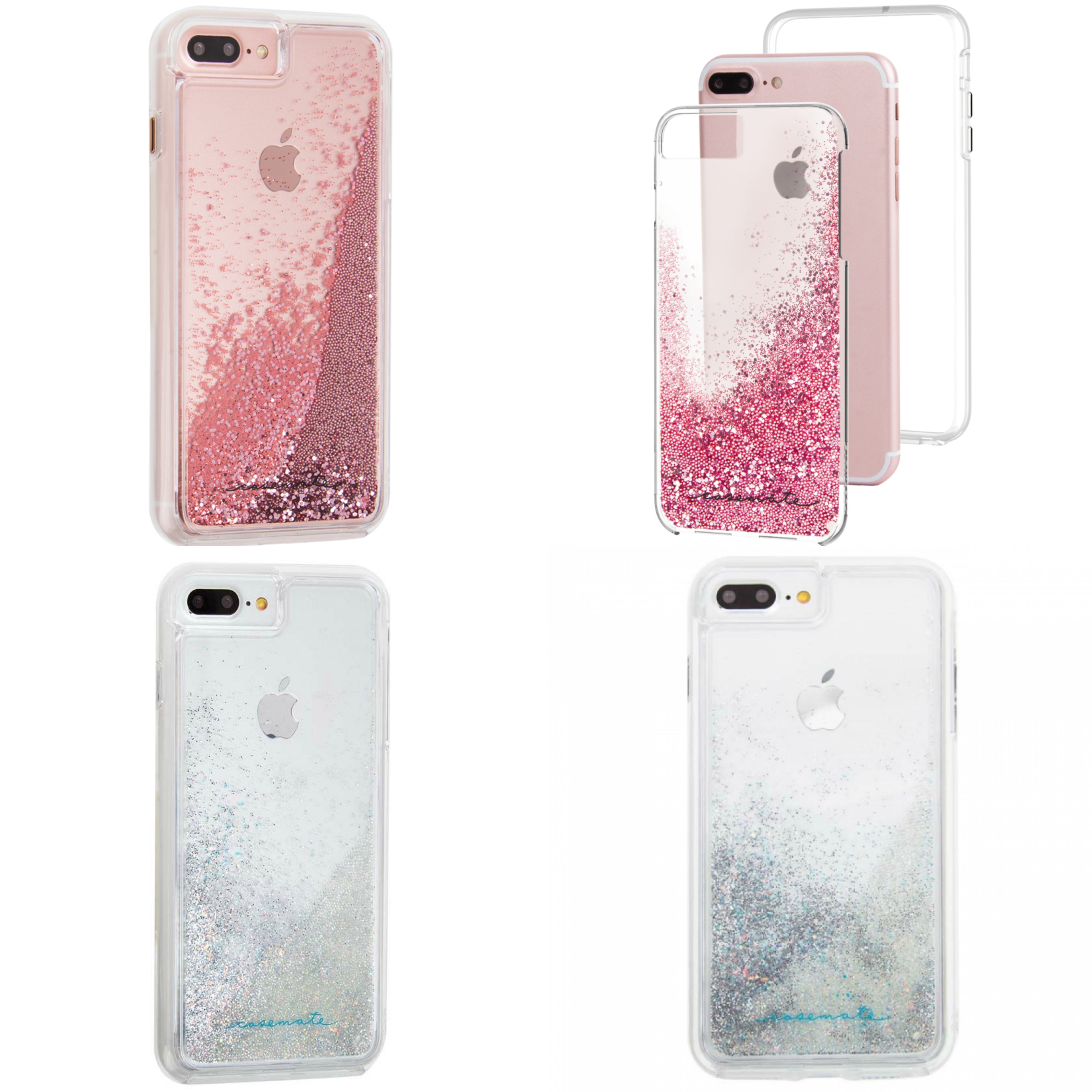 Case-Mate Naked Tough Waterfall Case for iPhone Sparkling Dual Protective  Cover