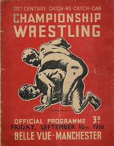 La imagen se está cargando Catch-As-Catch-Can -Championship-Wrestling-programa-1938-