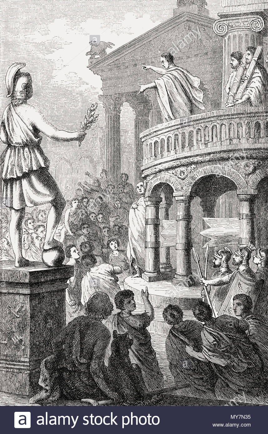 La Catiline o Catilinarian oraciones, discursos en el Senado Romano dadas  por Marcus Tullius Cicero en el 63 A.C.
