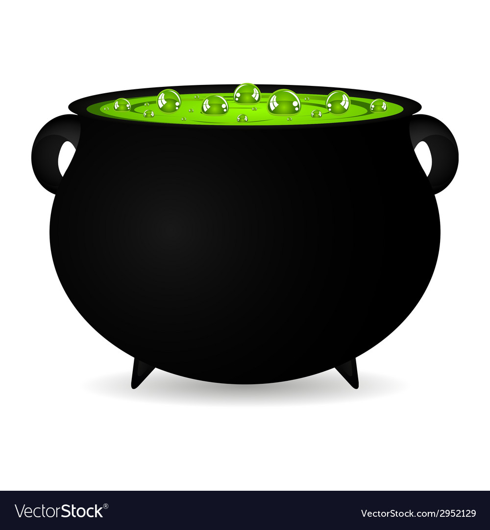 Cauldron witches potion for Halloween vector image