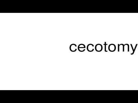 How to pronounce cecotomy