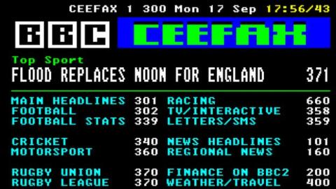 Ceefax on the BBC