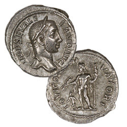Silver Denarius of Severus Alexander.