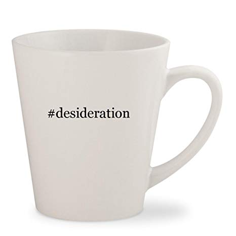 #desideration - White Hashtag 12oz Ceramic Latte Mug Cup