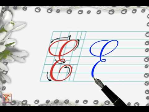 Luyện viết chữ đẹp - Chữ hoa E viết nghiêng - How to write capital letter E