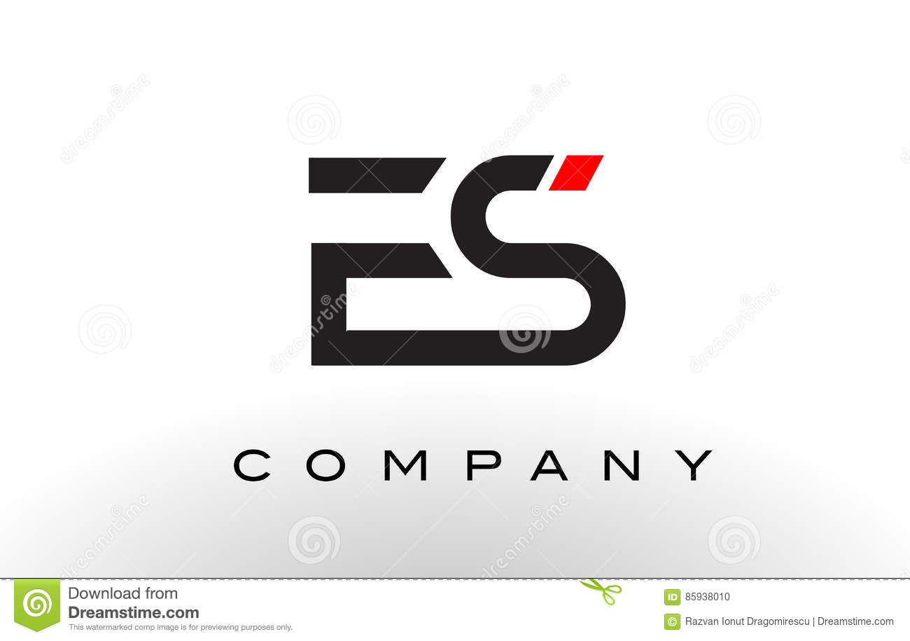 Logotipo del ES Vector del diseño de letra