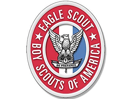 American Vinyl Oval Eagle Scout Logo Sticker (Scouting Emblem insigina boy  Badge Symbol)