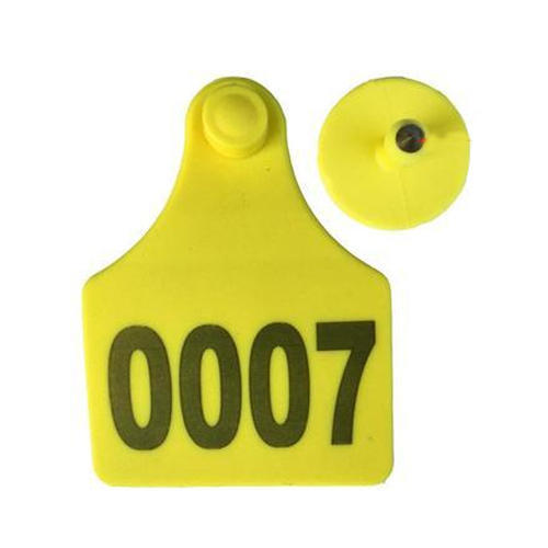 Yellow Animal Ear Tag, Packaging Type: Packet