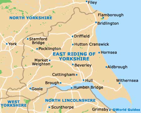 East Riding Yorkshire map