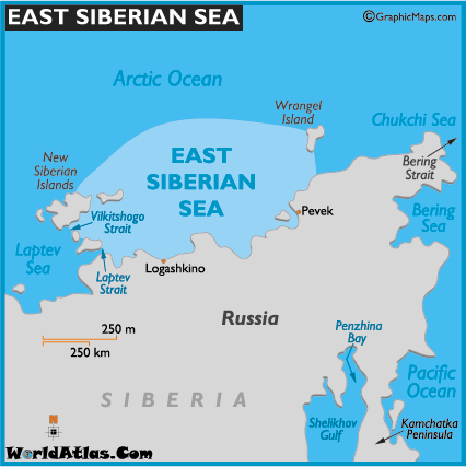 map of east siberian sea