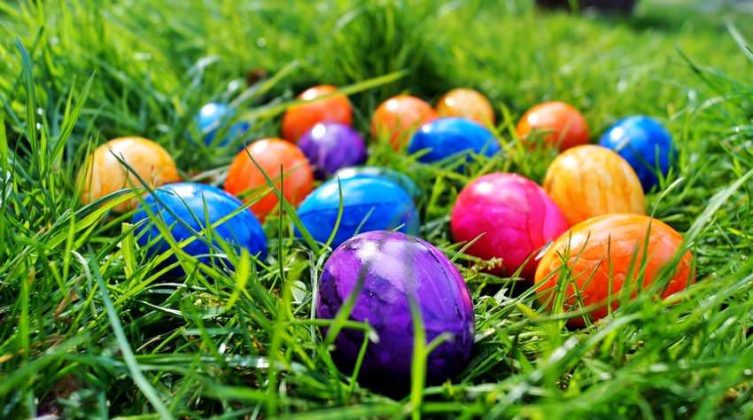 To make your egg easier to spot you can dye them different colours. In  Hungary, Easter Monday