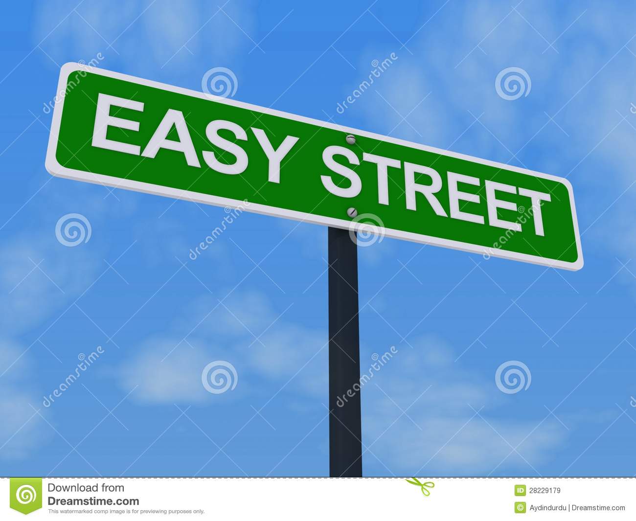 Señal de tráfico de Easy Street