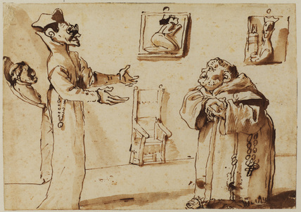 Caricature of three ecclesiastics