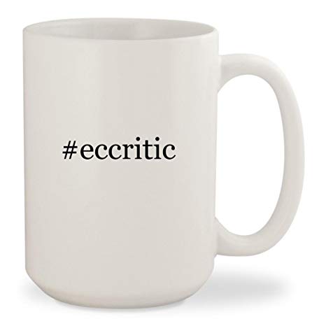 #eccritic - White Hashtag 15oz Ceramic Coffee Mug Cup