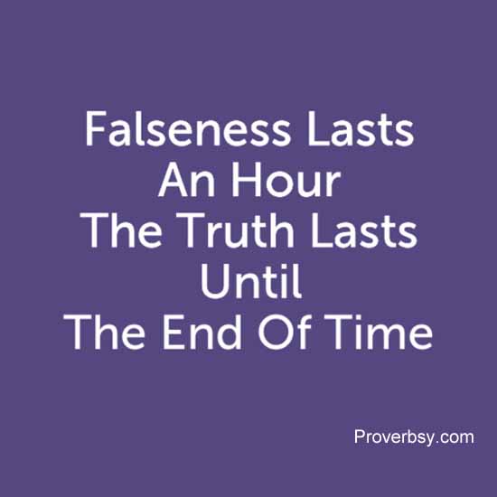Falseness Lasts An Hour