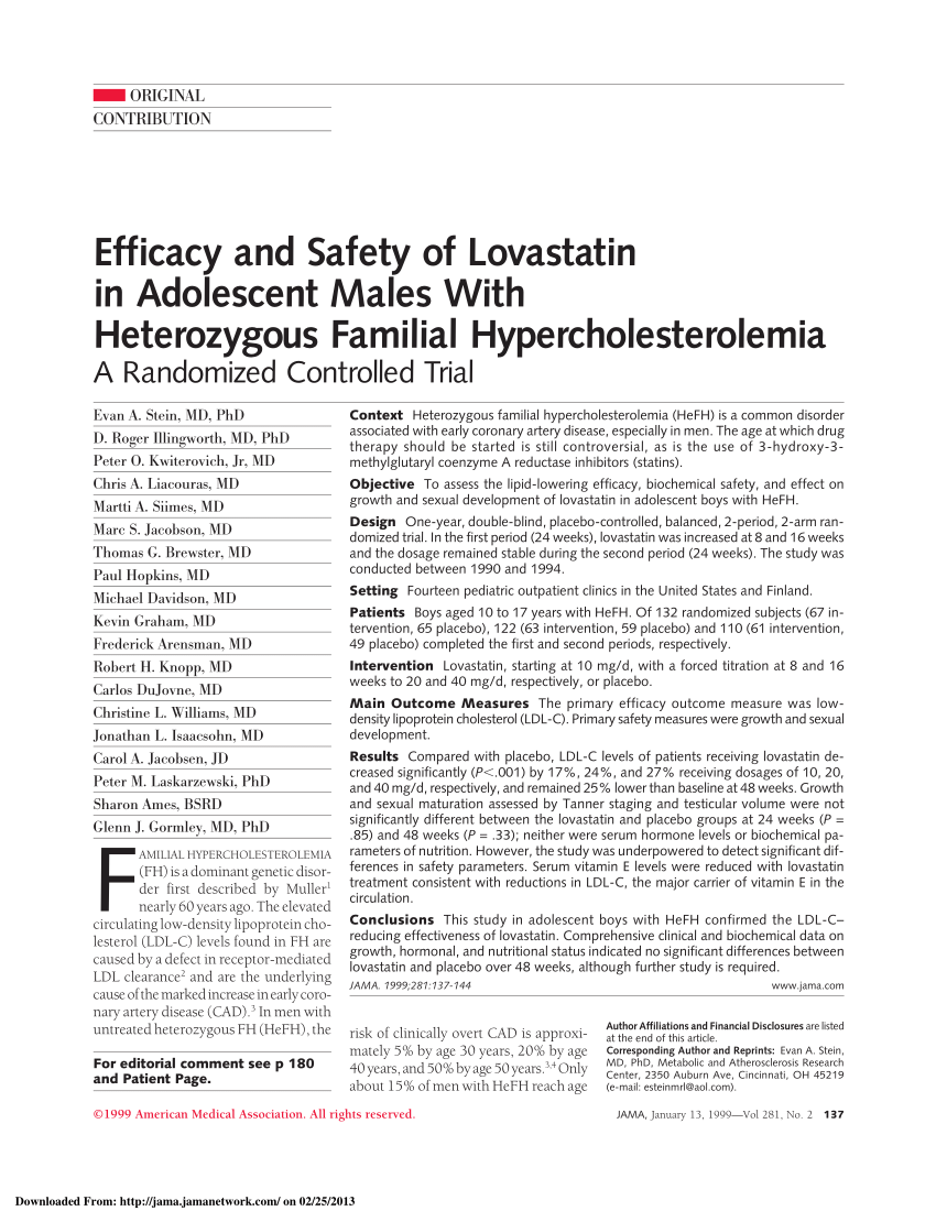 A meta-analysis to evaluate the efficacy of statins in children with  familial hypercholesterolemia | Request PDF