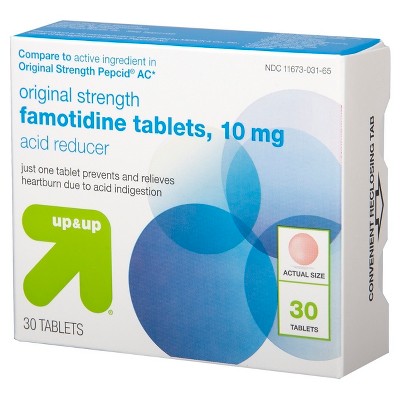 Famotidine 10mg Original Strength Acid Reducer Tablets - 30ct - Up&Up™  (Compare To Active Ingredient In Original Strength Pepcid AC) : Target